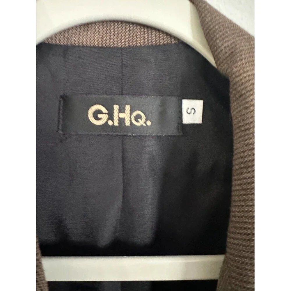 Vintage G.H.Q. 100% Wool Ribbed Blazer Men’s S Brown Made USA Old Money